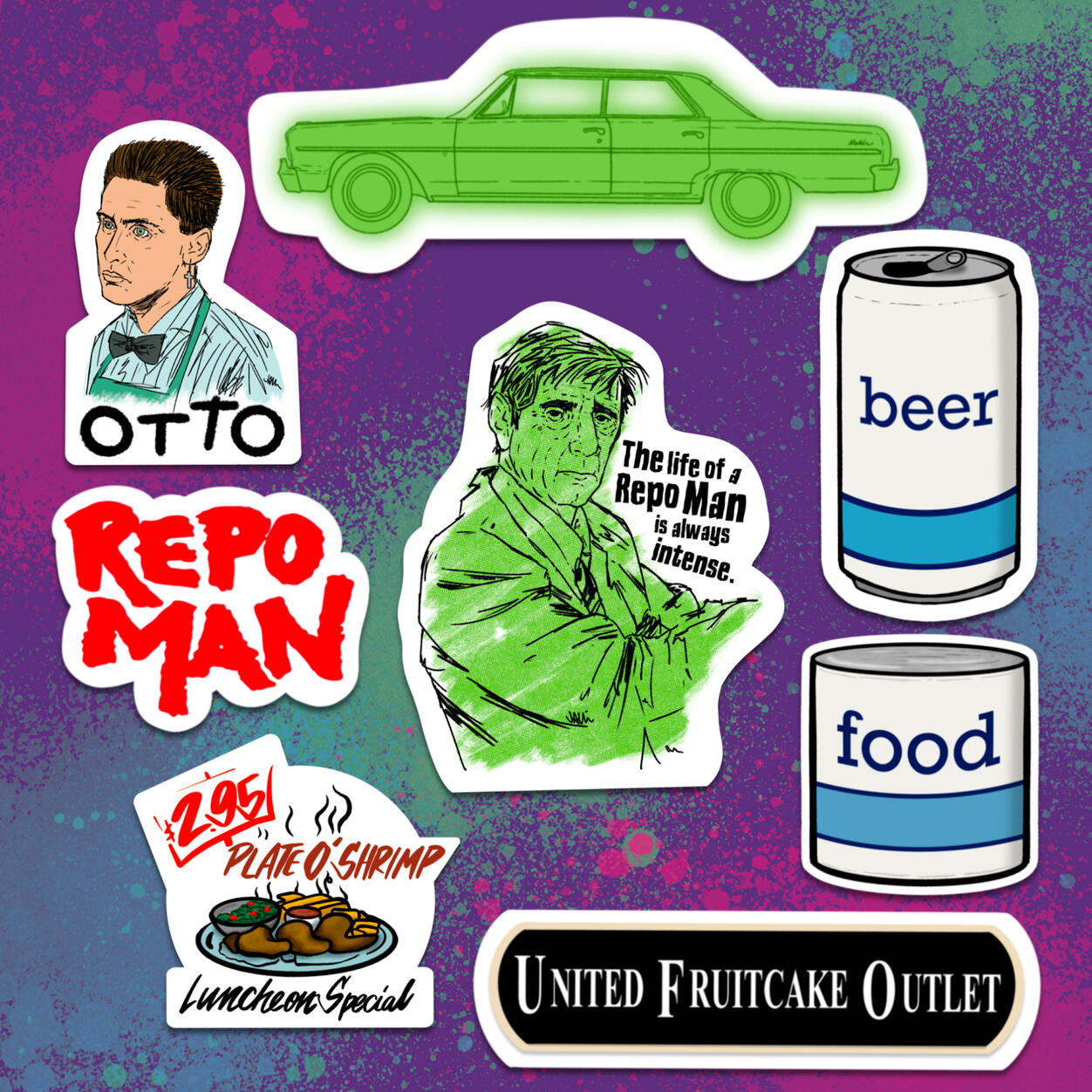 Repo Man Stickers