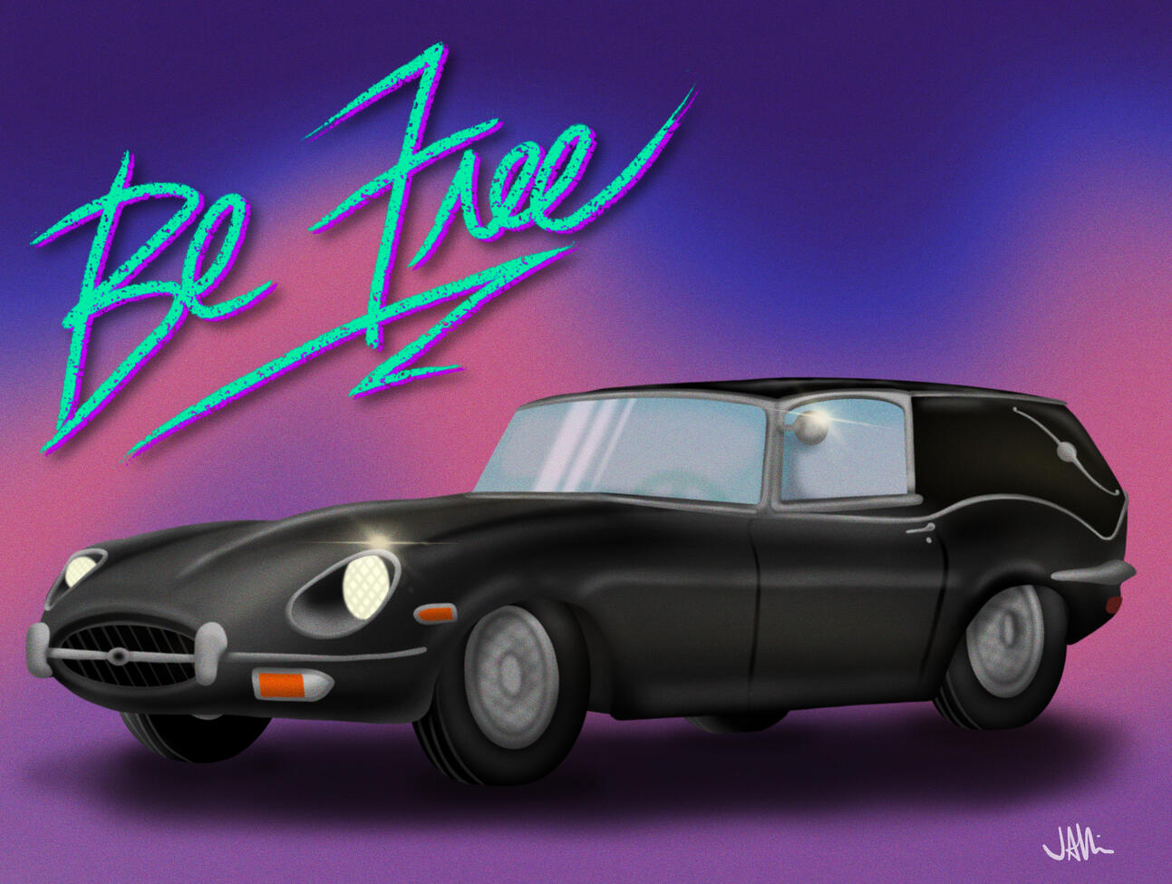 Jaguar Hearse Be Free