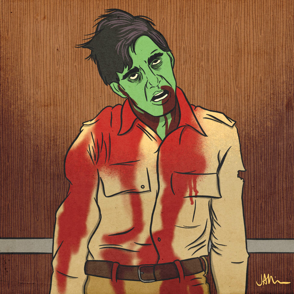 Dawn of the Dead Elevator Zombie